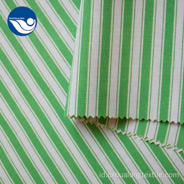 Green Stripe Tenunan 100% Polyester Mini Matt Fabric